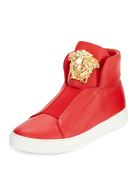 versace velvet palazzo sneakers red women|versace shoes.